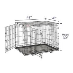 Large Foldable Wire Dog Crate 