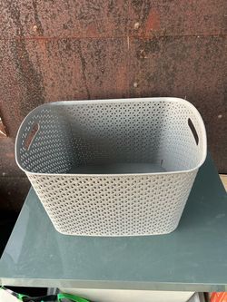 Target Gray Plastic Storage Basket
