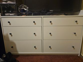 IKEA 6-Drawer White Dresser – Good Condition – $80