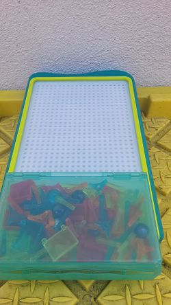 Peg board marble run