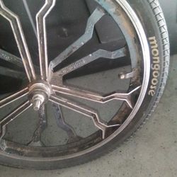 20" Bicycle Mag Wheel Set Black Front Rear Freewheel 2.10" Tires BMX Bike #B7