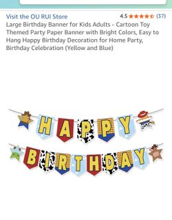 Toy Story Birthday Banner