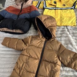 Toddler Puffer Jackets And Rain Jacket 