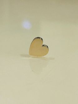 K18 Gold Hidden Bail Heart Pendant - no chain
