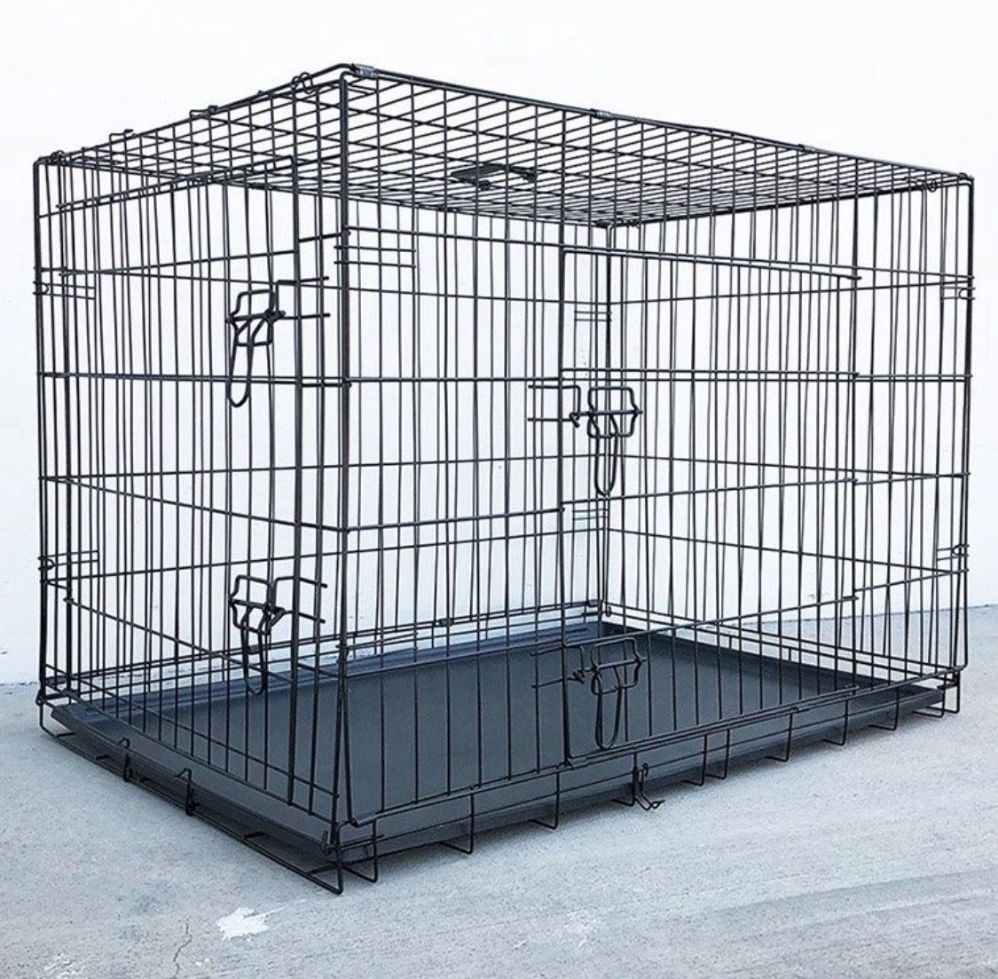 🌟$85/obo🌟Heavy-Duty Folding 42" Large Dog Cage 2-Door Pet Crate Kennel 42”x28”x28”🌟PickUp/CashOnly🌟