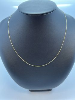 14K Gold Box Chain. New 