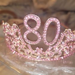 New 80th Birthday Tiara & Sash