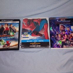 Marvel 4k Blu Ray Collection Including Factory Sealed Spiderman Homecoming Steelbook Edition