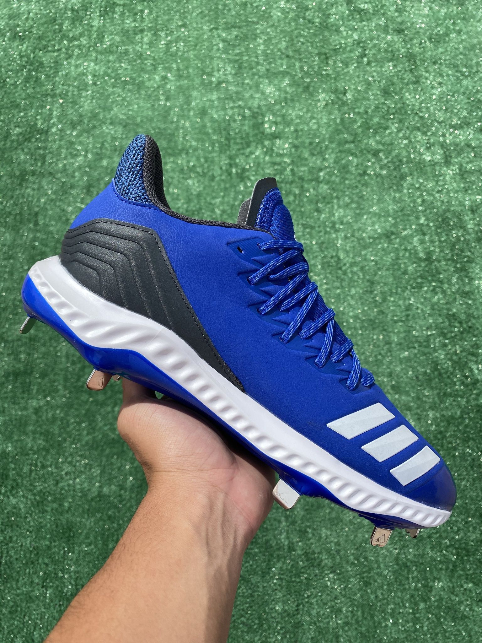 ADIDAS ICON BOUNCE “COLLEGIATE ROYAL” METAL BASEBALL CLEATS (Size 11.5, Men’s)