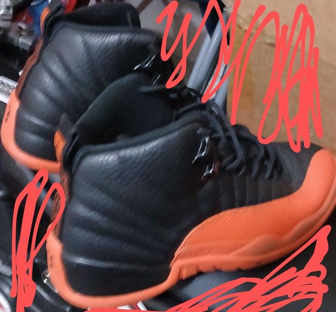 Nike Air Jordan 12 Brilliant Orange Black