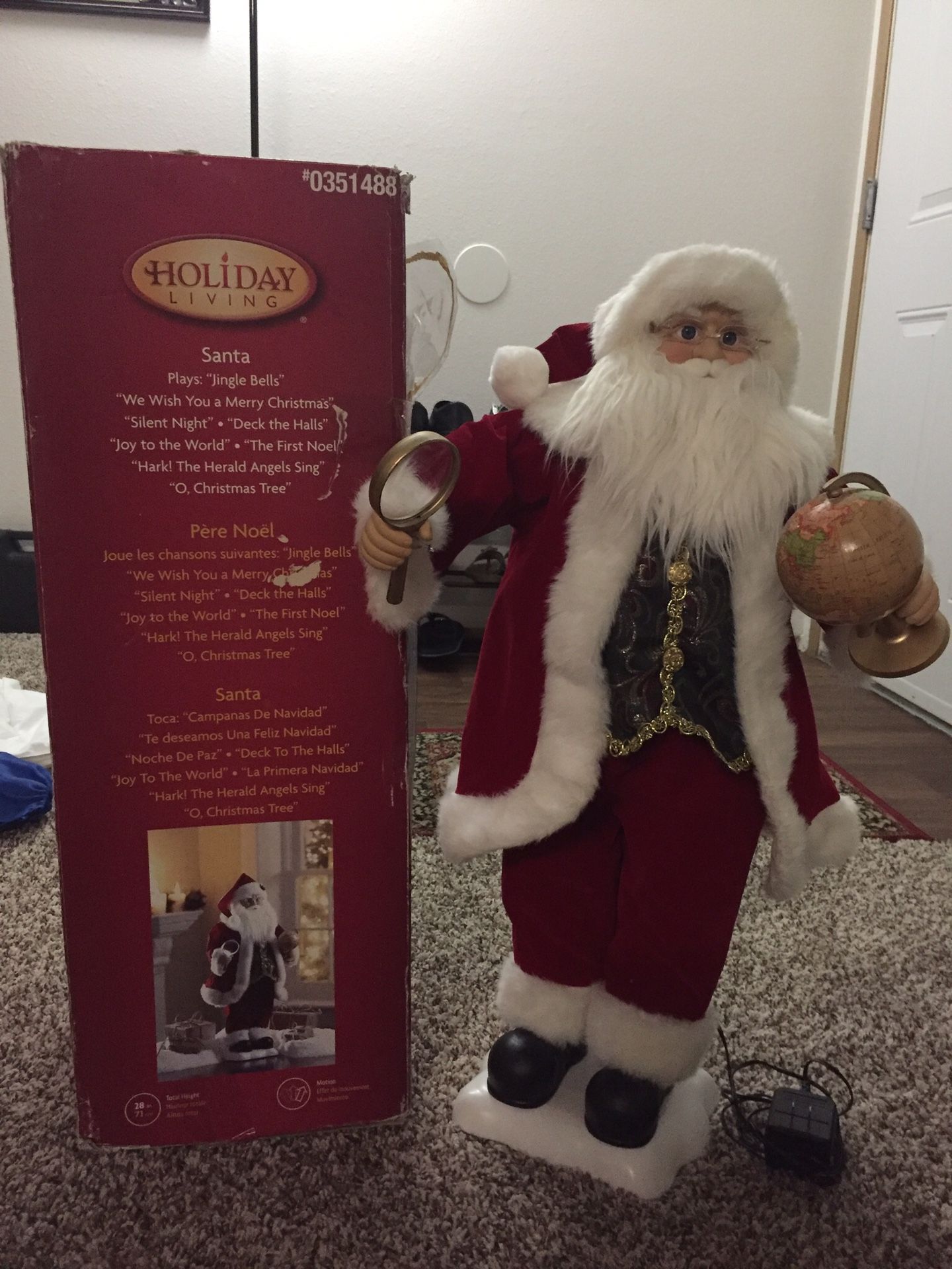 28” inches Holiday Living Animated and Musical Santa