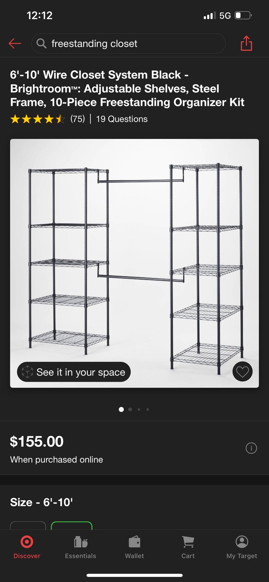 Freestanding Wire Closet System