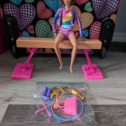 Gymnastics Barbie doll