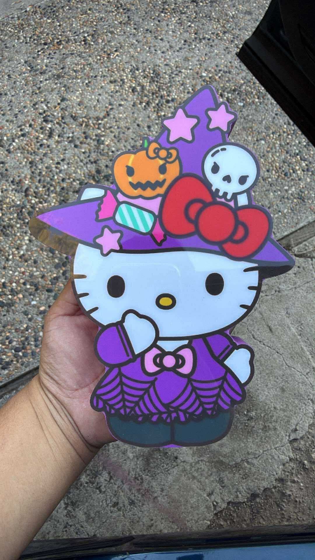 Hello Kitty Witch Wooden Sign