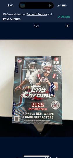 Topps chrome boxes(Mega and value)