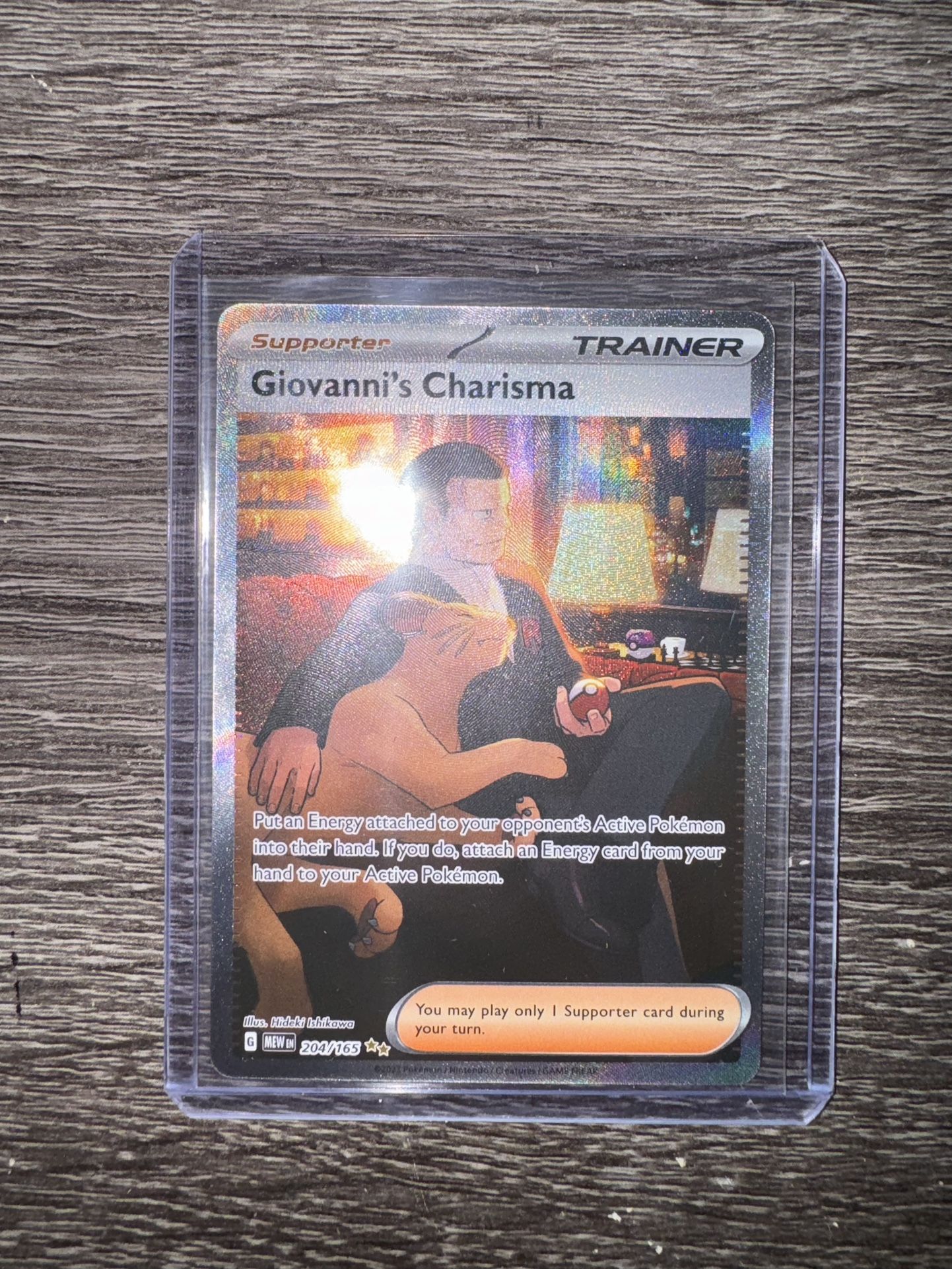Giovanni’s Charisma SIR MINT: 151 Pokemon Card RARE