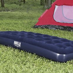 Bestway Pavillo Single Size Air Bed | Inflatable Outdoor, Indoor Airbed for Camping, Quick Inflation Air Mattress, Blue