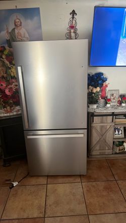 Stainless Steel Bottom Freezer Refrigerator