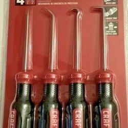 NEW CRAFTSMAN 4 Piece Precision Steel Hook And Pick Set
