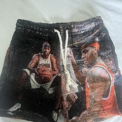Iverson And Barkley Shorts Black And Orange 