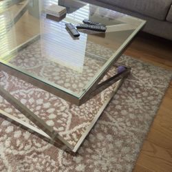 Square Glass Top Table 