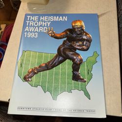 1993 Heisman Trophy Award Program DAC Journal Charlie Ward Florida State Rare 