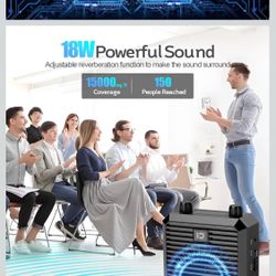 SHIDU 18W Voice Amplifier with Wireless Lavalier