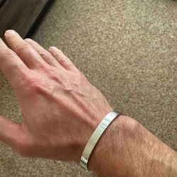 Cartier love bracelet white gold in size 18.