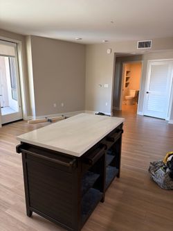 Kitchen island / bar cart / marble finish