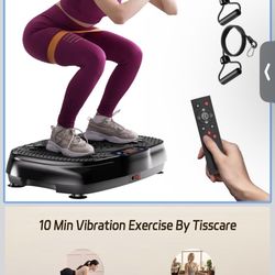 Vibration Plate Exercise Machine: TISSCARE Vibrating Plates for Weight Loss and Lymphatic Drainage, Whole Body Workout Sculpting Platform for Home Fit