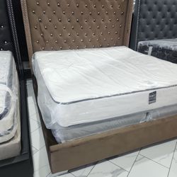 Cama King Con Colchón 