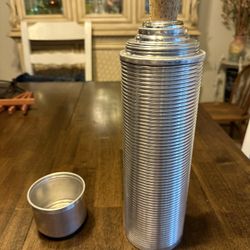 Vintage Ribbed Thermos 32 Ounces Original Cork