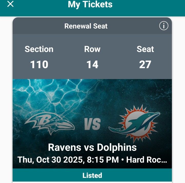 Miami Dolphins Tickets 