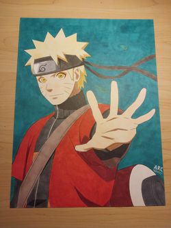 Anime Artwork - Naruto Uzumaki Sage Mode (Naruto: Shippuden)