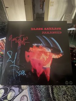 Black Sabbath Paranoid Signed Vinyl Record
