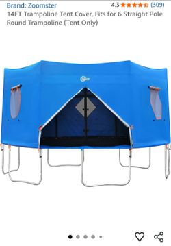 6 pole 14" trampoline tent