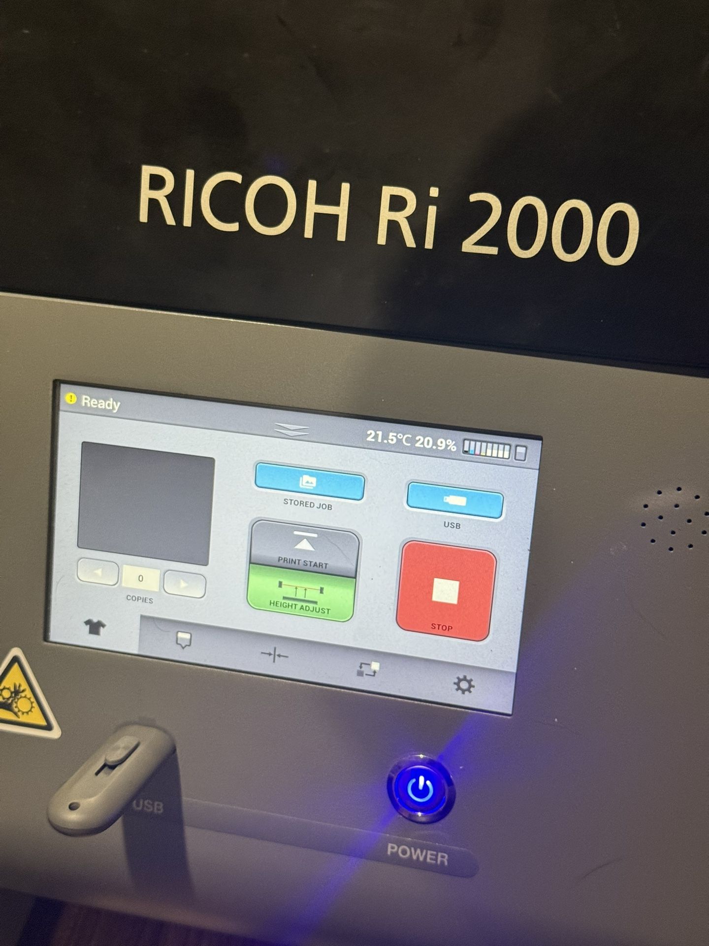 Ricoh RI2000 DTG GARMENT PRINTER