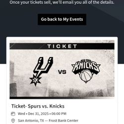 Spurs vs Knicks, Wed, 12/31/2025, New Year's Eve