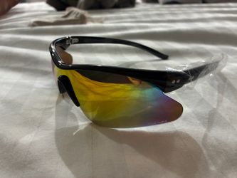 Sport Wrap Sunglasses Rainbow Mirror Lens