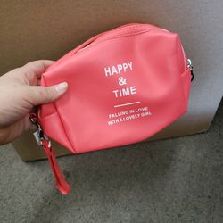 Small Purse/Clutch. Pink Toiletry Bag