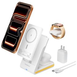 Wireless 5 In 1 Charger Plus Portable Power Bank