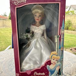 Disney Cinderella Porcelain Bride Doll 