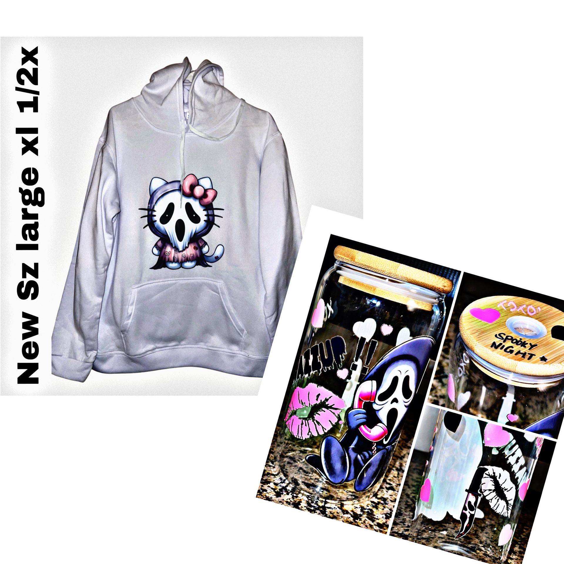 New Scream Hello Kitty Set Sizes On Pic