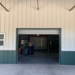 White Garage Door With Opener