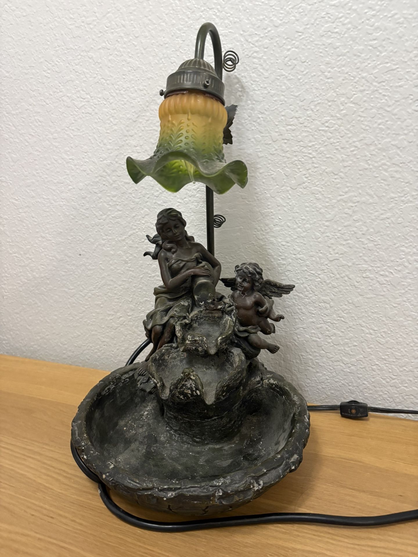 Widdop Bingham Lamp Fountain Woman And Cherub
