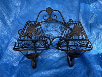 Vintage Lamp Designed 2 Candle Wall Scone