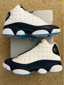Size 9.5 (Worn once, comes with original box) - Air Jordan 13 retro obsidian navy white