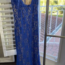 Long Royal Blue Dress Size M