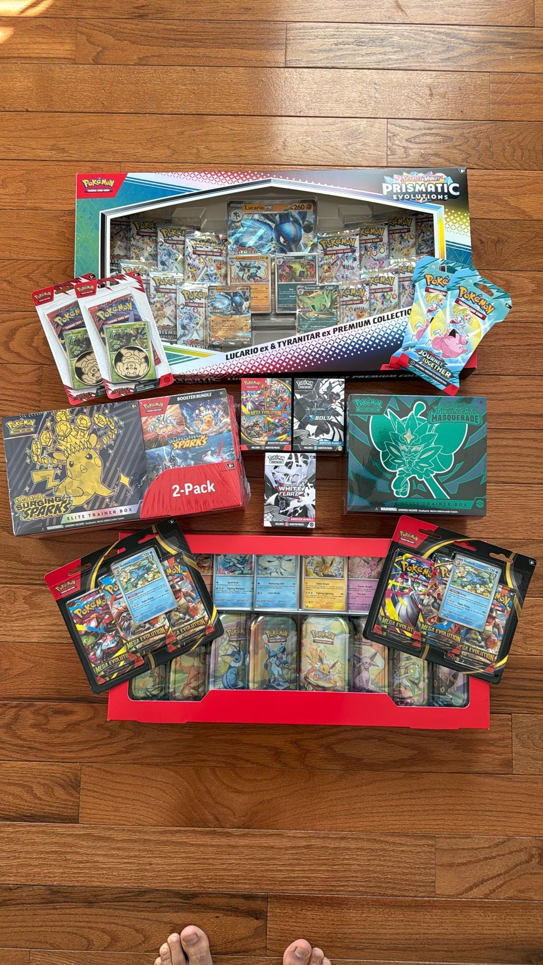 Sealed Pokemon - Prismatic, Mega Evolutions, Surging, Destined Rivals Etc