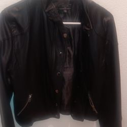 Black Women Leather Jacket 